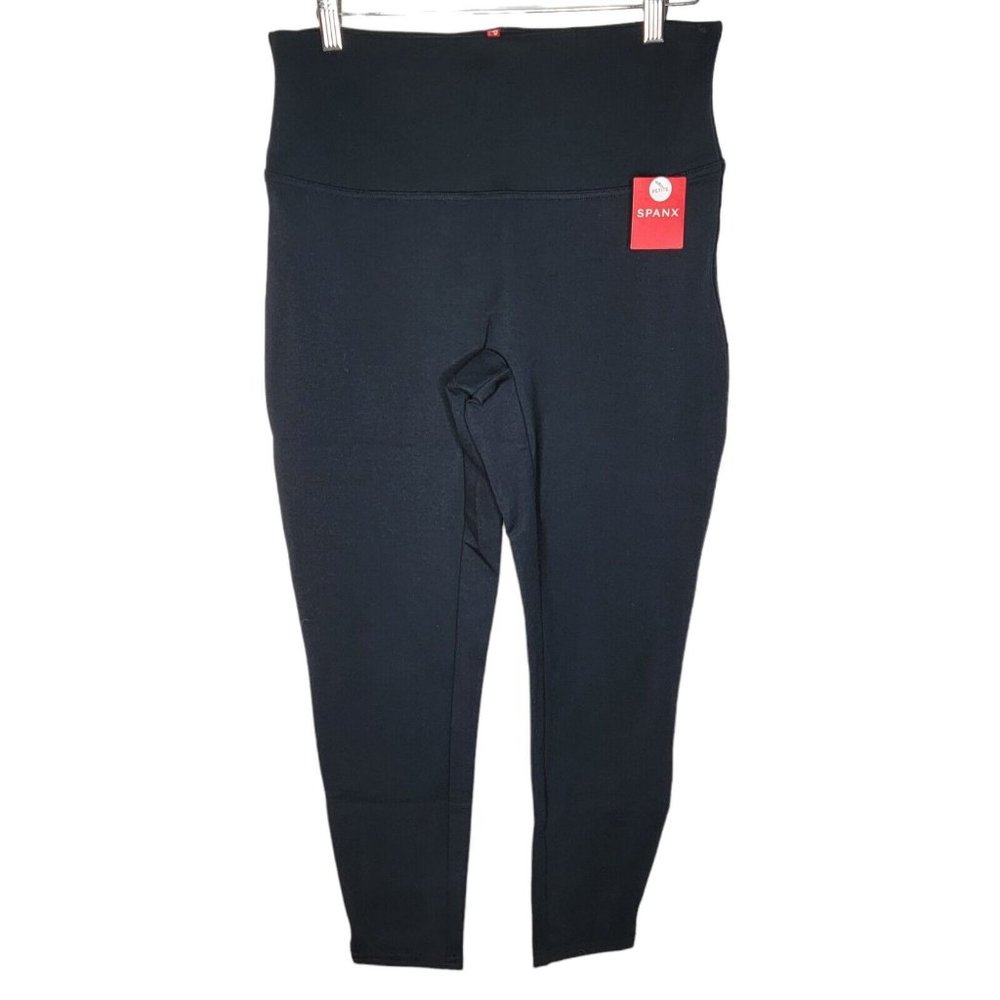 Spanx NEW Large Petite The Perfect Pant‎ Black Slim Straight Women's Pants $148